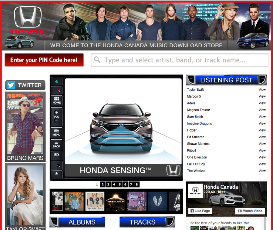 Visit the Honda Canada download store